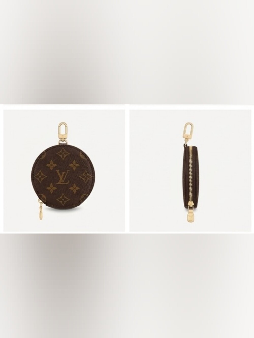 Louis Vuitton Brown Monogram Multi-Pouch Crossbody with Green Strap - Picture 4 of 4